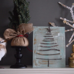 Twig Tree and button snowflakes - Frugal Christmas Craft