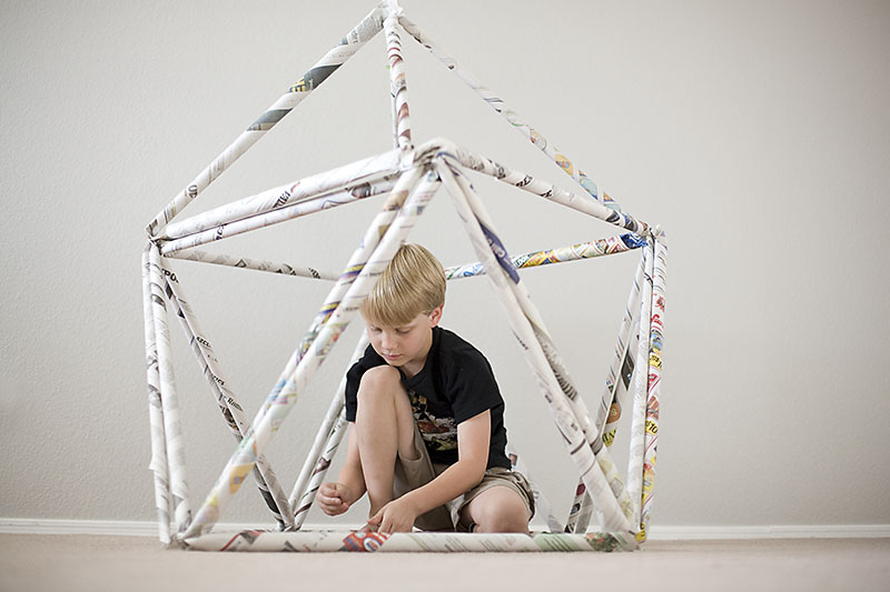 Forts Made from Newspaper