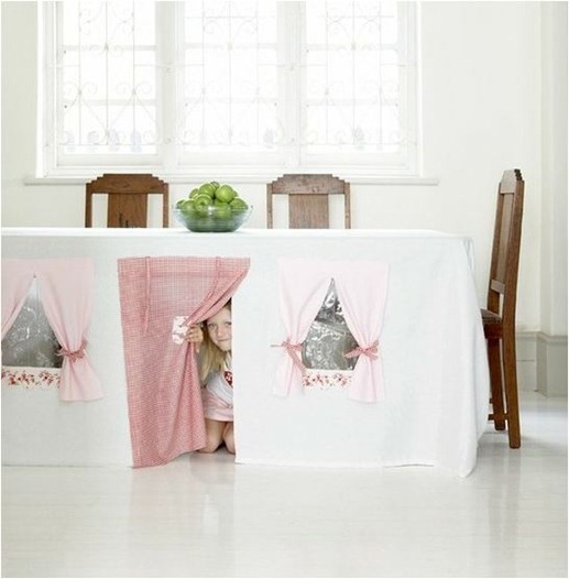Tablecloth tent