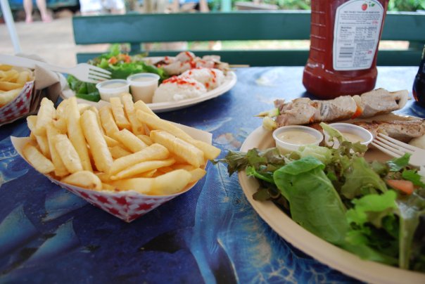 Ahi Tuna Skewers at Shark Cove Grill