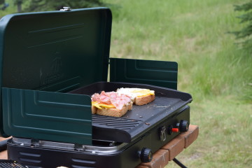 Grilled Breakfast Cheese Sandwich #woodsexplorer