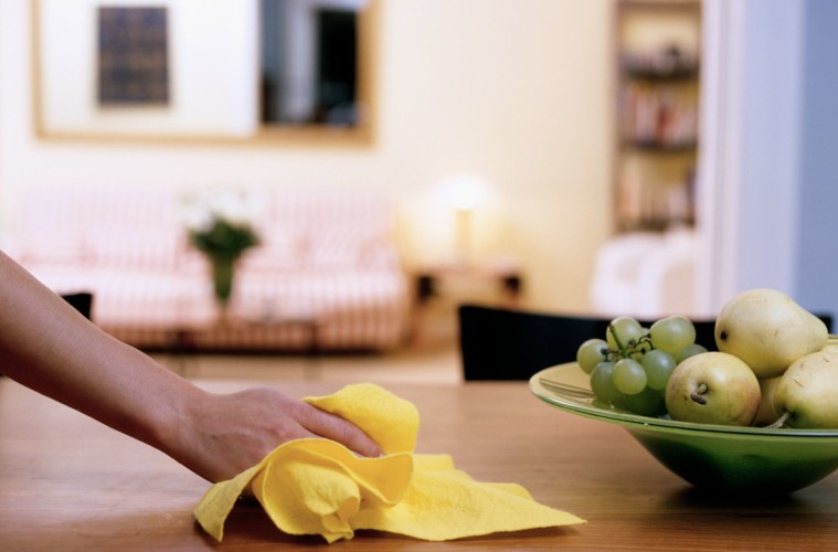 Cleaning dining table