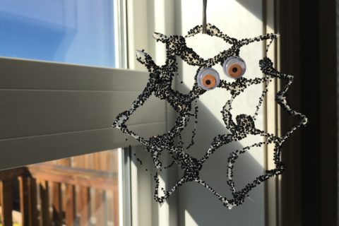 Hot Glue Sparkle Spider Web Ornaments