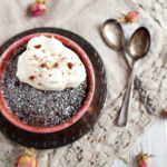 54188950 - homemade chocolate mug cake with icing sugar