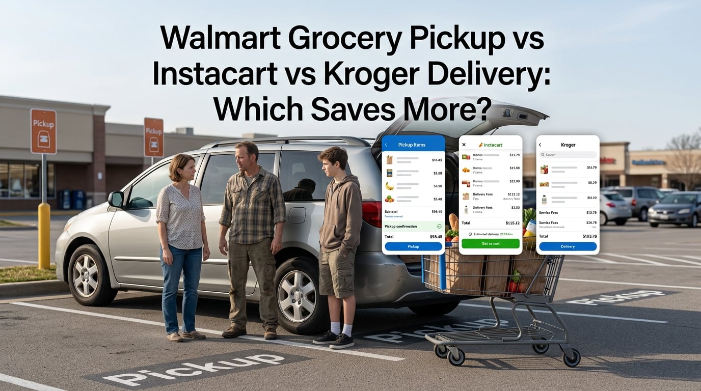 Walmart Grocery Pickup vs Instacart vs Kroger Delivery: Which Saves More?