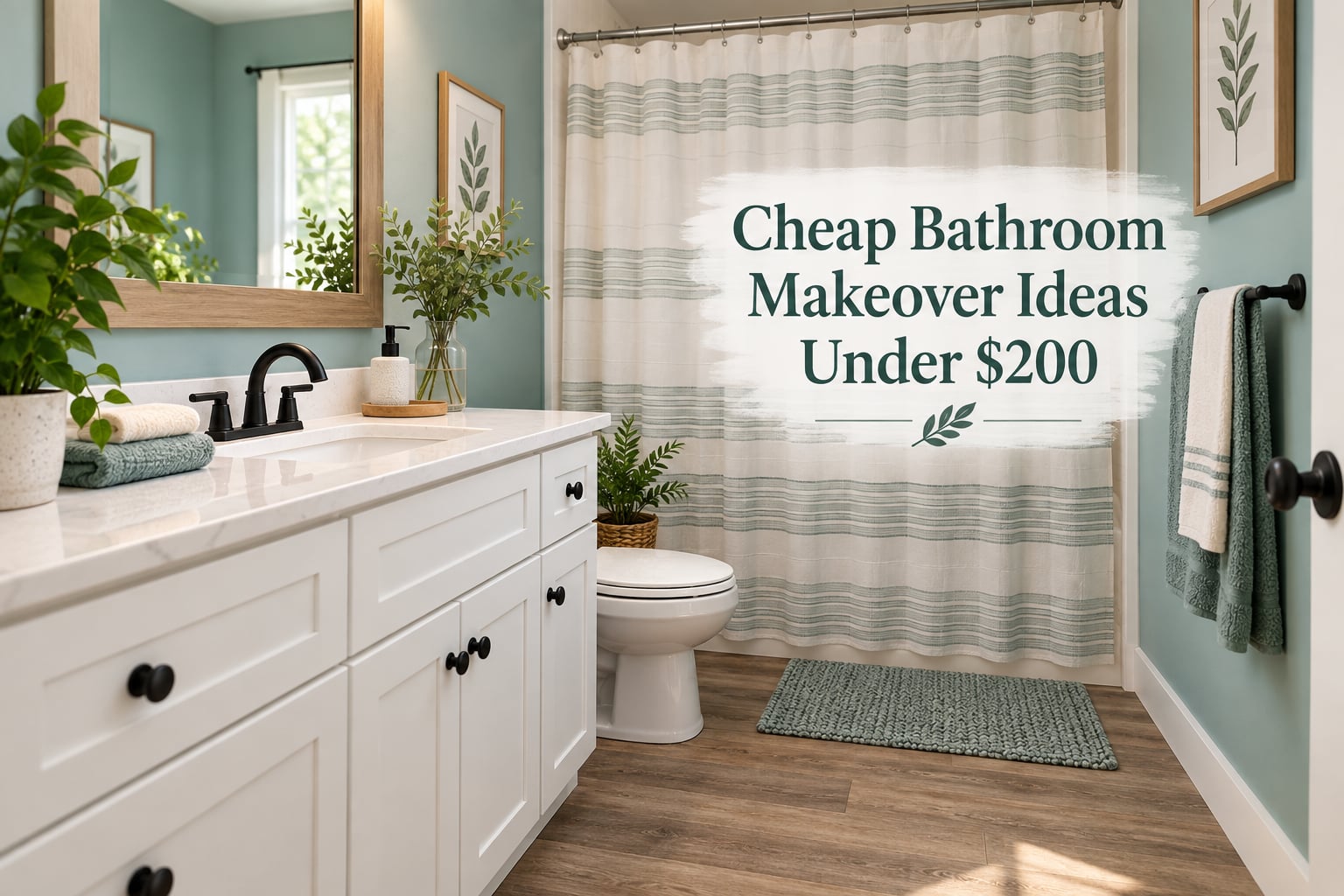 Cheap Bathroom Makeover Ideas Under $200