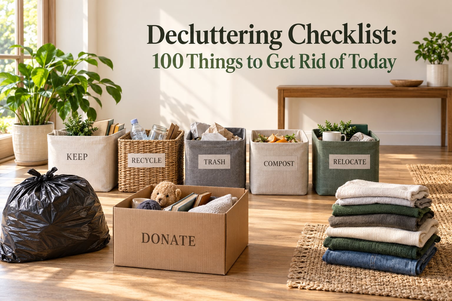 Decluttering Checklist: 100 Things to Get Rid of Today