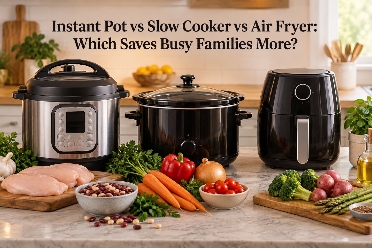 Instant Pot vs Slow Cooker vs Air Fryer: Which Saves Busy Families More?