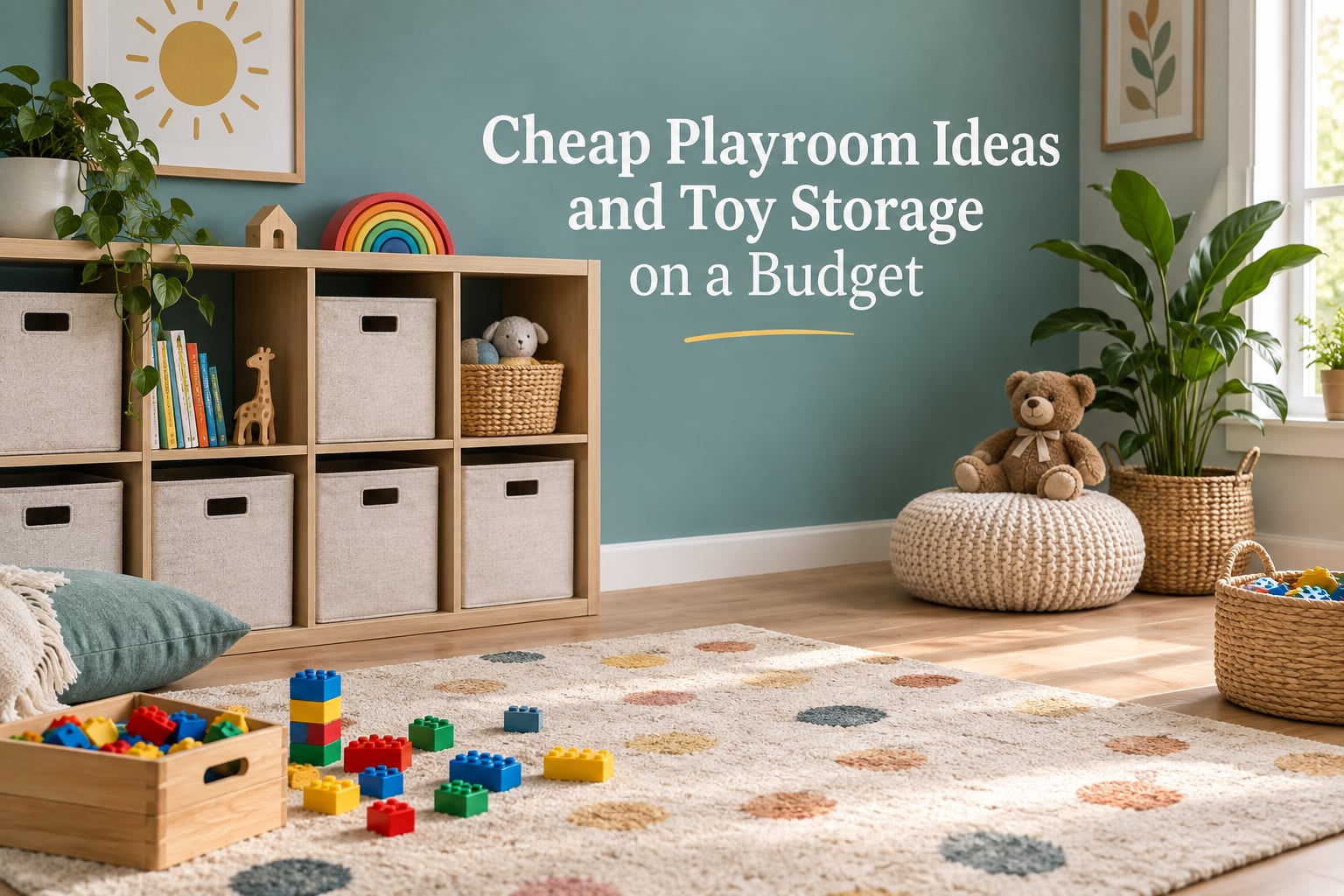 Cheap Playroom Ideas and Toy Storage on a Budget