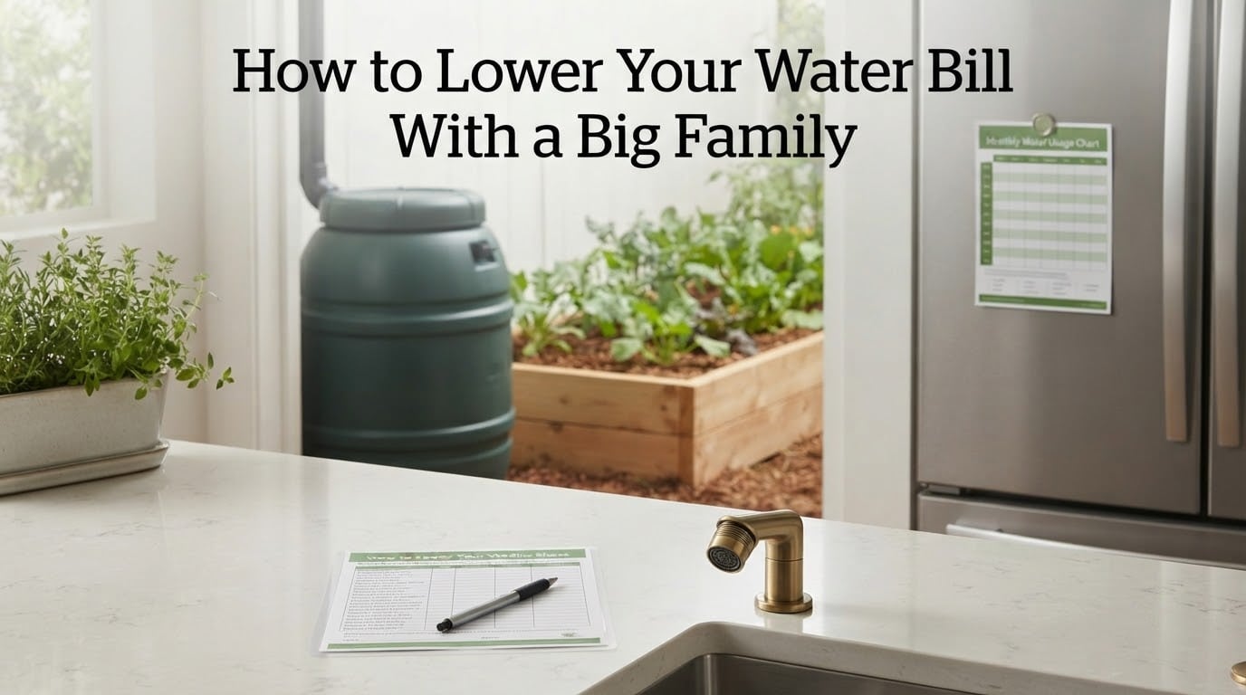 How to Lower Your Water Bill With a Big Family