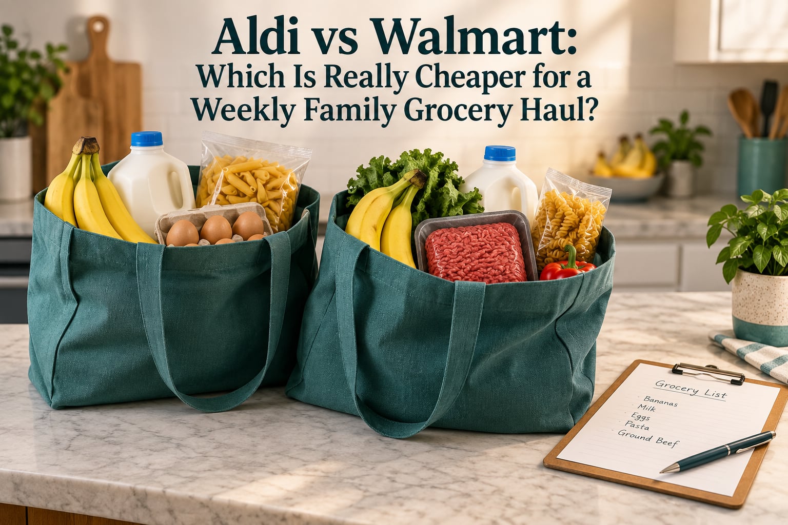 Aldi vs Walmart: Which Is Really Cheaper for a Weekly Family Grocery Haul?