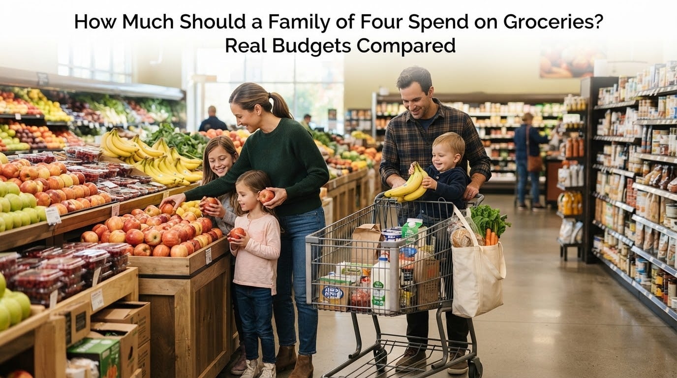 How Much Should a Family of Four Spend on Groceries? Real Budgets Compared