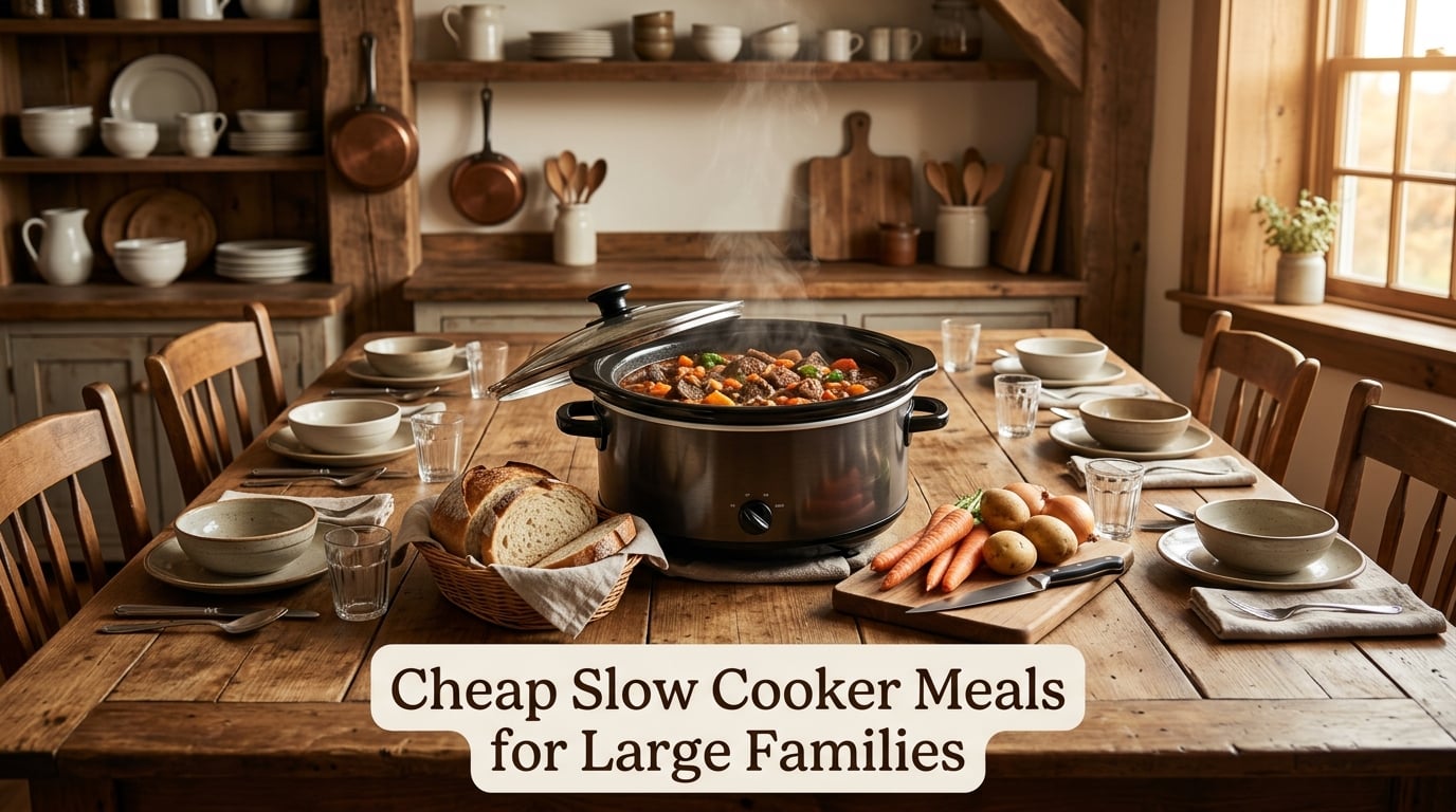 Cheap Slow Cooker Meals for Large Families